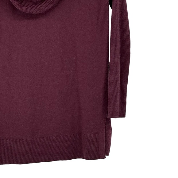 Caslon XXS Pet Maroon/Burgundy Viscose/Nylon/Polyester/Wool Cowl Neck Sweater - Picture 5 of 8